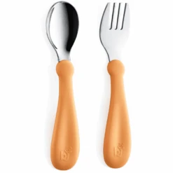 BabyJem Edelstahl Gabel Und Löffel Orange