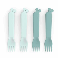 Done By Deer™ Gabelset Kiddish 4-er Pack Raffi Blau