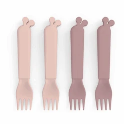 Done By Deer™ Gabelset Kiddish 4-er Pack Raffi Rosa