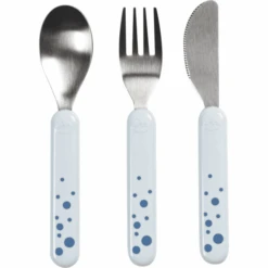 Done By Deer™ Kinderbesteckset Happy Dots Blau Ab Dem 6. Monat