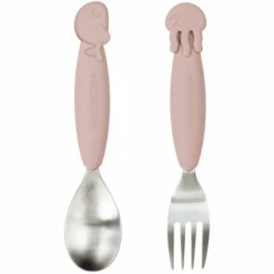 Done By Deer™ Löffel- & Gabelset YummyPlus Sea Friends In Rosa