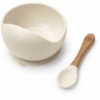 Elodie Silikonschüssel Mit Löffel, Vanilla White