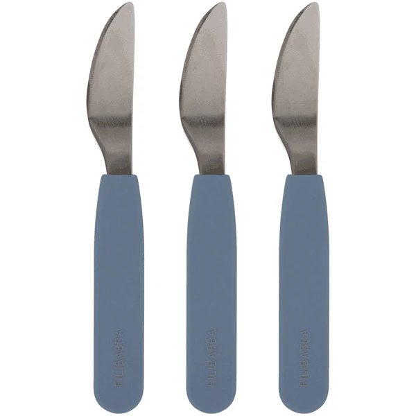 Filibabba Messer Aus Silikon 3er-Pack, Powder Blue 3 Filibabba Messer Aus Silikon 3er-Pack, Powder Blue