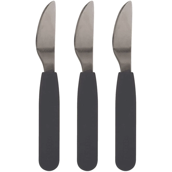 Filibabba Messer Aus Silikon 3er-Pack, Stone Grey 3 Filibabba Messer Aus Silikon 3er-Pack, Stone Grey