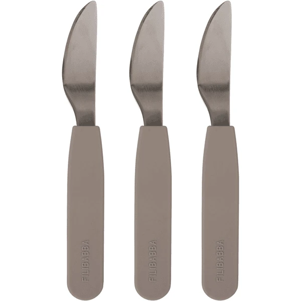 Filibabba Silikon Messer 3er-Pack - Warm Grey 3 Filibabba Silikon Messer 3er-Pack - Warm Grey