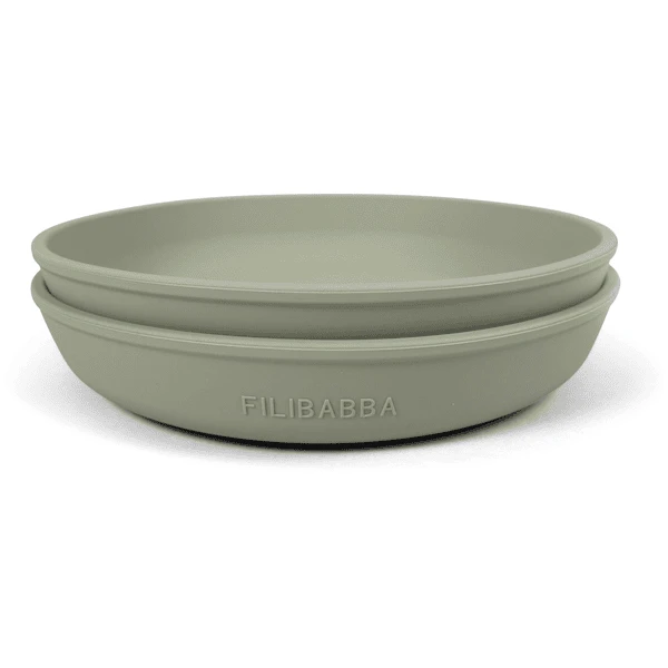 Filibabba Silikon Teller 2er-Pack - Grün 3 Filibabba Silikon Teller 2er-Pack - Grün