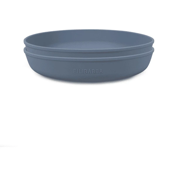 Filibabba Teller Aus Silikon 2er-Pack , Powder Blue 3 Filibabba Teller Aus Silikon 2er-Pack , Powder Blue