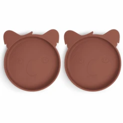 Nuuroo Silikonteller Akila Koala 2 Stück, Mahogany