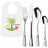 Schnullireich Geschenkset Mit Namen Safari: WMF Kinderbesteck +Baby Lätzchen Safari Silber -Kindergeschirr Verkauf schnullireich geschenkset mit namen safari wmf kinderbesteck baby laetzchen safari silber a405933