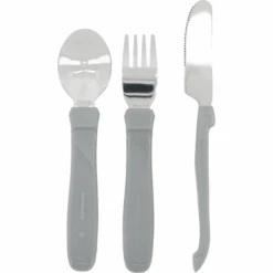 TWISTSHAKE Esslern-Besteck Aus Edelstahl In Pastell Grau